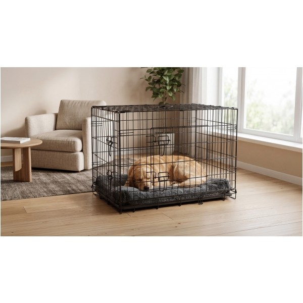 Metalowa klatka dla psa, kojec, rozmiar L 76x53x59 cm , REBEL ANIMALS
