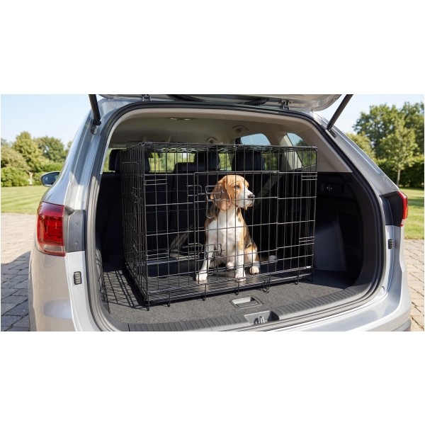 Metalowa klatka dla psa, kojec, rozmiar L 76x53x59 cm , REBEL ANIMALS