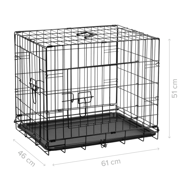 Metalowa klatka dla psa, kojec, rozmiar M 61x46x51 cm , REBEL ANIMALS