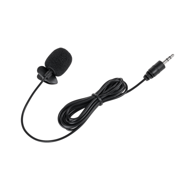 Mikrofon z klipem na kablu jack 3,5mm 2m