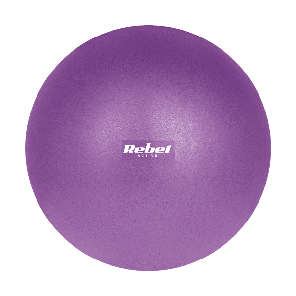 Mini piłka gimnastyczna do pilates rehabilitacyjna 25cm, kolor fioletowy, REBEL ACTIVE