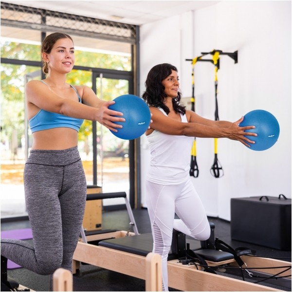 Mini piłka gimnastyczna do pilates rehabilitacyjna 25cm, kolor niebieski , REBEL ACTIVE
