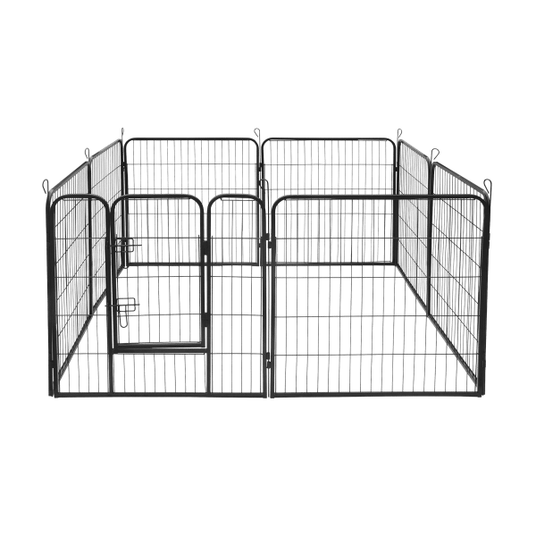 Modułowy kojec dla psa, stalowa zagroda, rozmiar L, 8 paneli 80x80 cm , REBEL ANIMALS