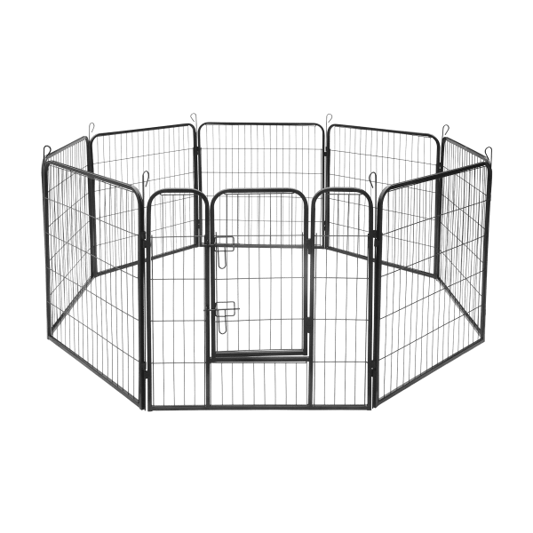 Modułowy kojec dla psa, stalowa zagroda, rozmiar L, 8 paneli 80x80 cm , REBEL ANIMALS