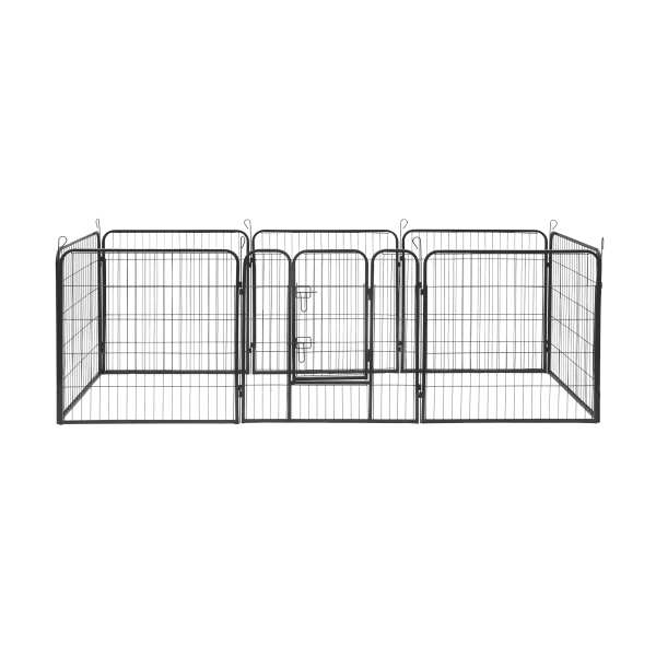 Modułowy kojec dla psa, stalowa zagroda, rozmiar L, 8 paneli 80x80 cm , REBEL ANIMALS