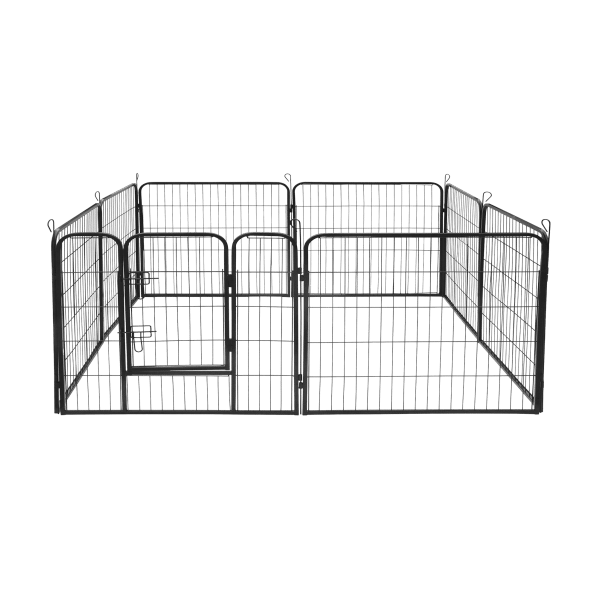 Modułowy kojec dla psa, stalowa zagroda, rozmiar S, 8 paneli 80x60 cm , REBEL ANIMALS