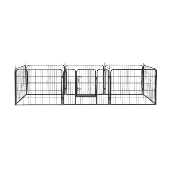 Modułowy kojec dla psa, stalowa zagroda, rozmiar S, 8 paneli 80x60 cm , REBEL ANIMALS