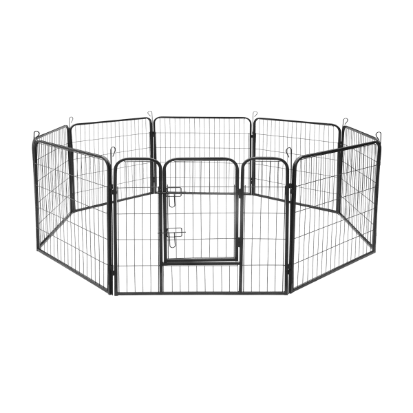 Modułowy kojec dla psa, stalowa zagroda, rozmiar S, 8 paneli 80x60 cm , REBEL ANIMALS