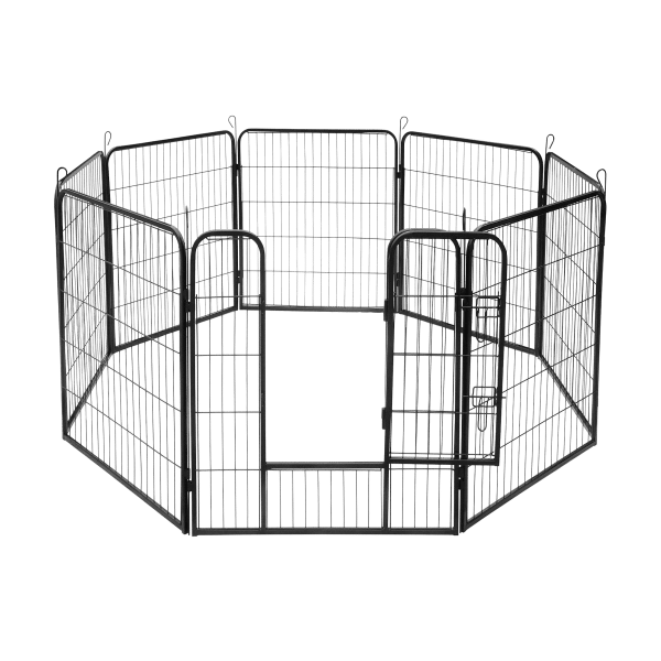 Modułowy kojec dla psa, stalowa zagroda, rozmiar XL, 8 paneli 80x100 cm , REBEL ANIMALS
