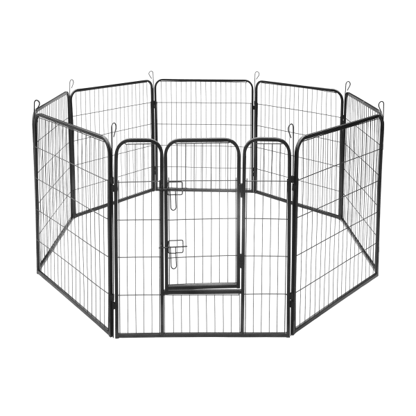 Modułowy kojec dla psa, stalowa zagroda, rozmiar XL, 8 paneli 80x100 cm , REBEL ANIMALS