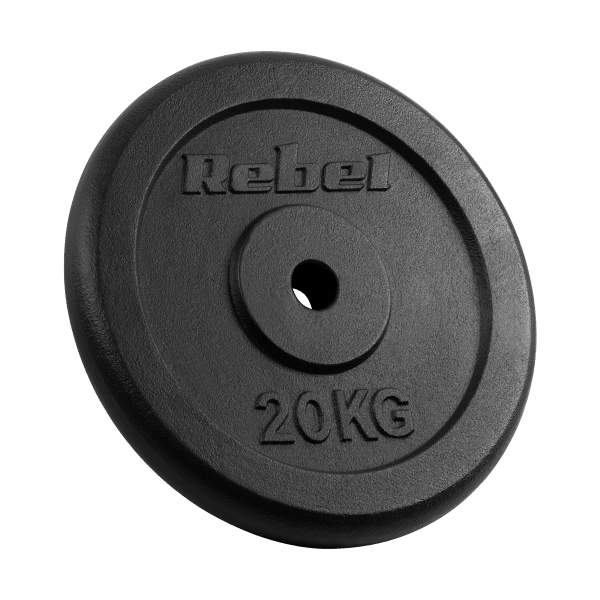 Obciążenie żeliwne 20kg, otwór 31mm, talerz klasyczny, REBEL ACTIVE