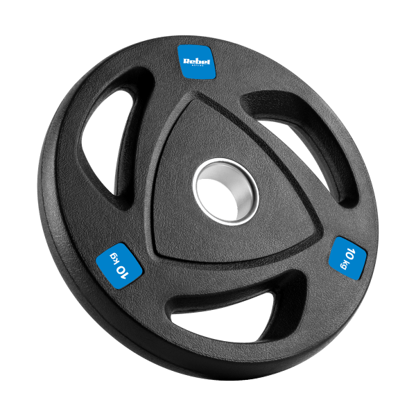 Obciążenie żeliwne olimpijskie gumowane zestaw 2x10kg, otwór 51mm , REBEL ACTIVE