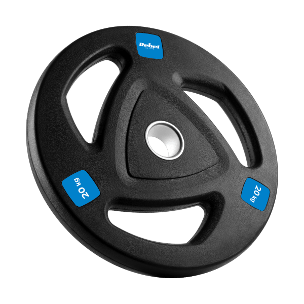 Obciążenie żeliwne olimpijskie gumowane zestaw 2x20kg, otwór 51mm , REBEL ACTIVE
