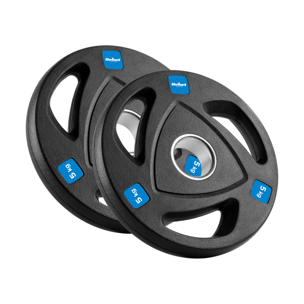 Obciążenie żeliwne olimpijskie gumowane zestaw 30kg ( 8x1.25kg + 4x2.5kg + 2x5kg ), otwór 51mm , REBEL ACTIVE