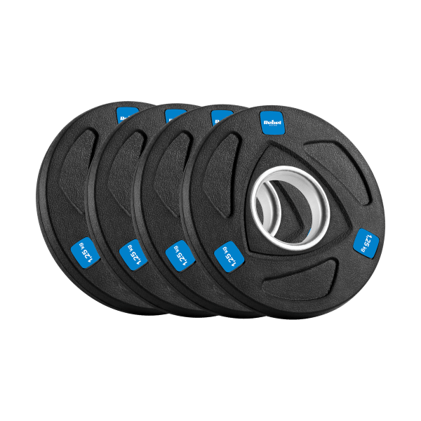 Obciążenie żeliwne olimpijskie gumowane zestaw 4x1.25kg, otwór 51mm , REBEL ACTIVE