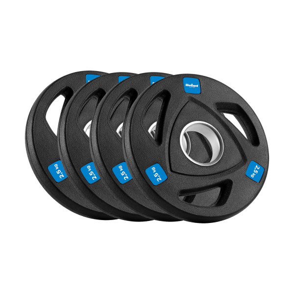 Obciążenie żeliwne olimpijskie gumowane zestaw 4x2.5kg, otwór 51mm , REBEL ACTIVE
