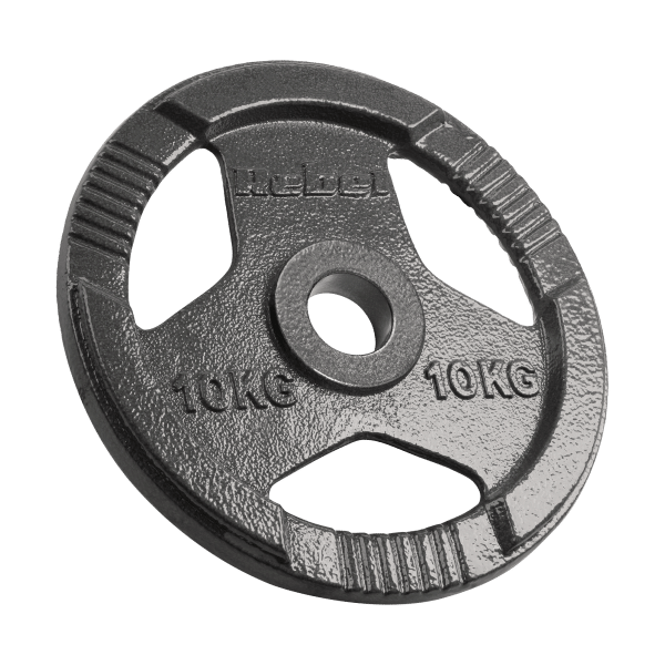 Obciążenie żeliwne olimpijskie zestaw 2x10kg, otwór 51mm, talerz z uchwytami, REBEL ACTIVE
