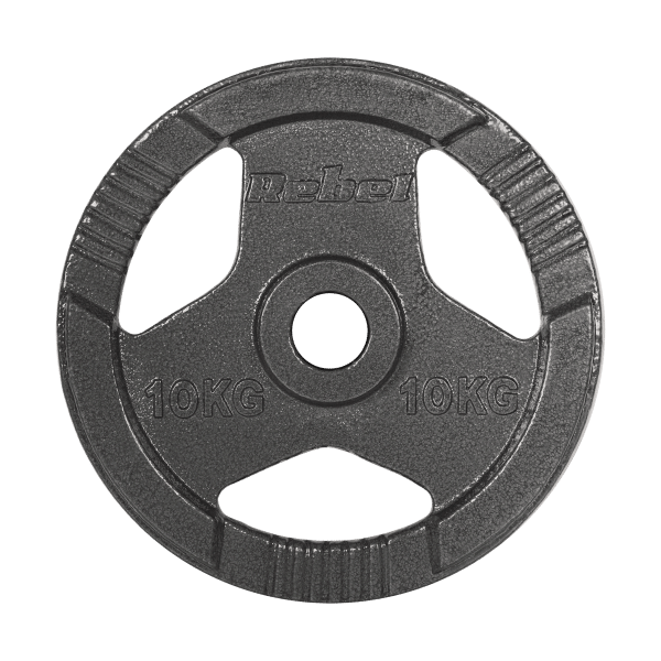 Obciążenie żeliwne olimpijskie zestaw 2x10kg, otwór 51mm, talerz z uchwytami, REBEL ACTIVE