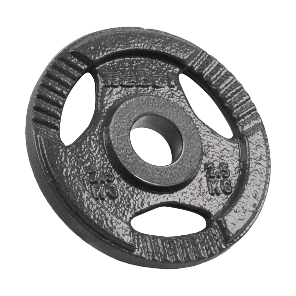 Obciążenie żeliwne olimpijskie zestaw 4x2.5kg, otwór 51mm, talerz z uchwytami, REBEL ACTIVE