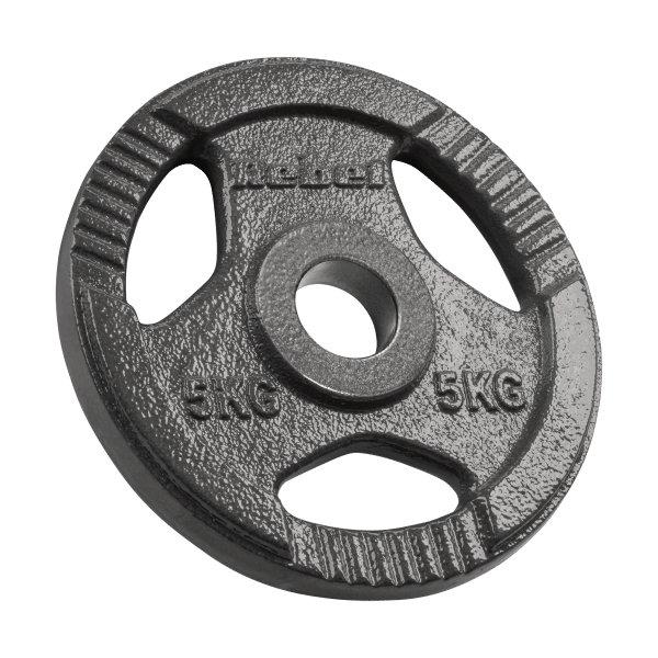 Obciążenie żeliwne olimpijskie zestaw 4x5kg, otwór 51mm, talerz z uchwytami, REBEL ACTIVE