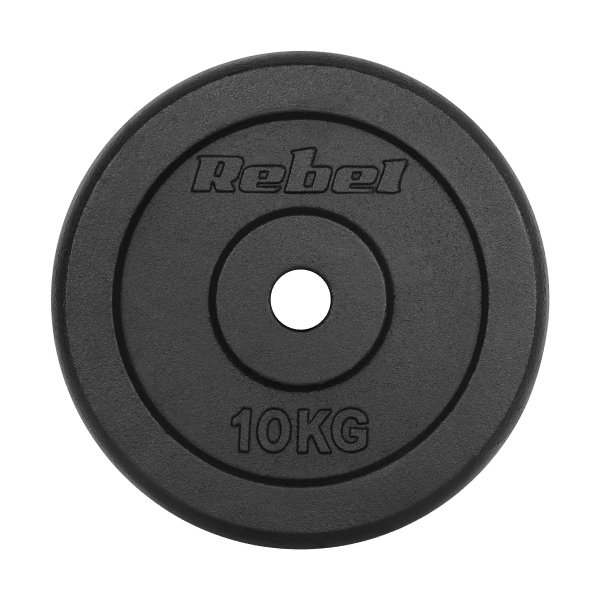 Obciążenie żeliwne zestaw 2x10kg, otwór 31mm, talerz klasyczny, REBEL ACTIVE
