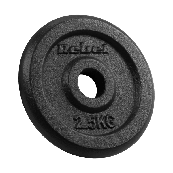 Obciążenie żeliwne zestaw 4x2.5kg, otwór 31mm, talerz klasyczny, REBEL ACTIVE