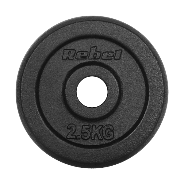 Obciążenie żeliwne zestaw 4x2.5kg, otwór 31mm, talerz klasyczny, REBEL ACTIVE