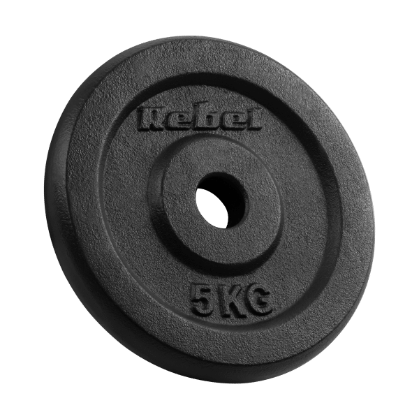 Obciążenie żeliwne zestaw 4x5kg, otwór 31mm, talerz klasyczny, REBEL ACTIVE
