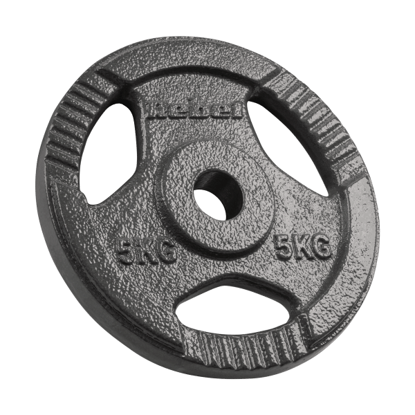 Obciążenie żeliwne zestaw 4x5kg, otwór 31mm, talerz z uchwytami, REBEL ACTIVE