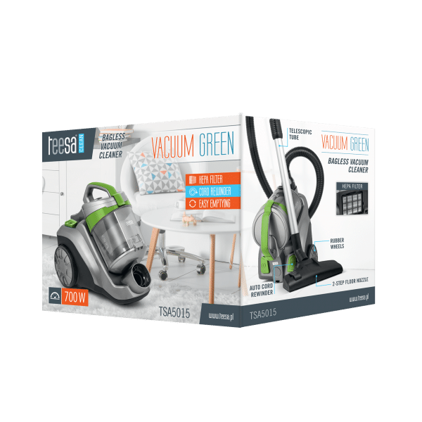Odkurzacz bezworkowy TEESA VACUUM GREEN