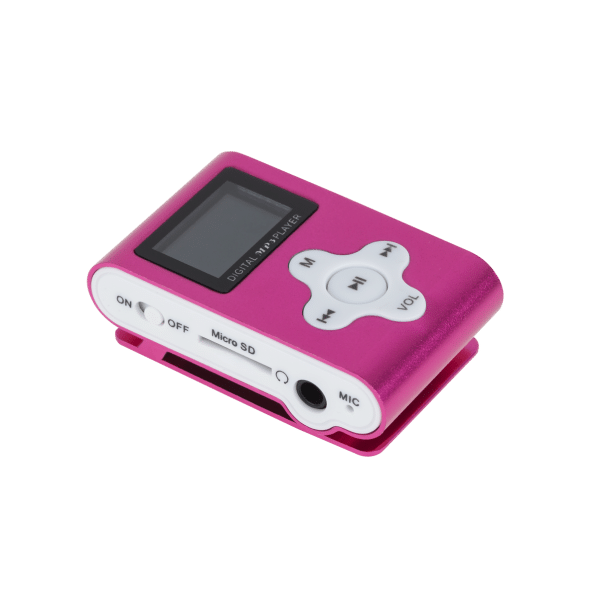 Odtwarzacz MP3 z wyświetlaczem Quer (różowy)