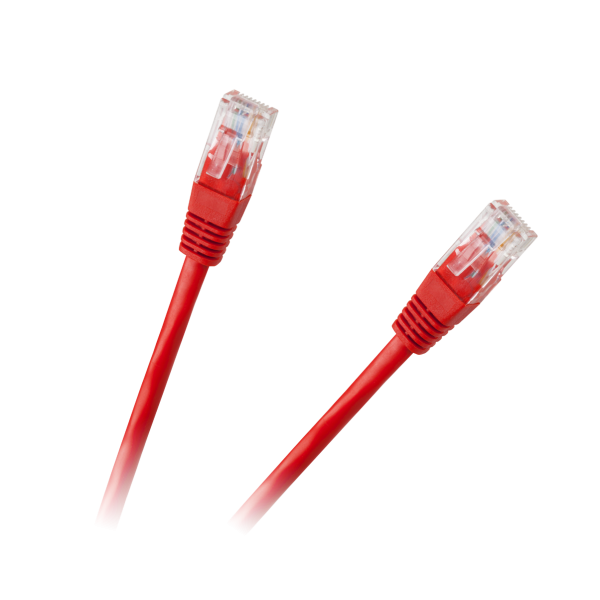 Patchcord kabel UTP 8c wtyk-wtyk 1,5m CCA czerwony cat.6e