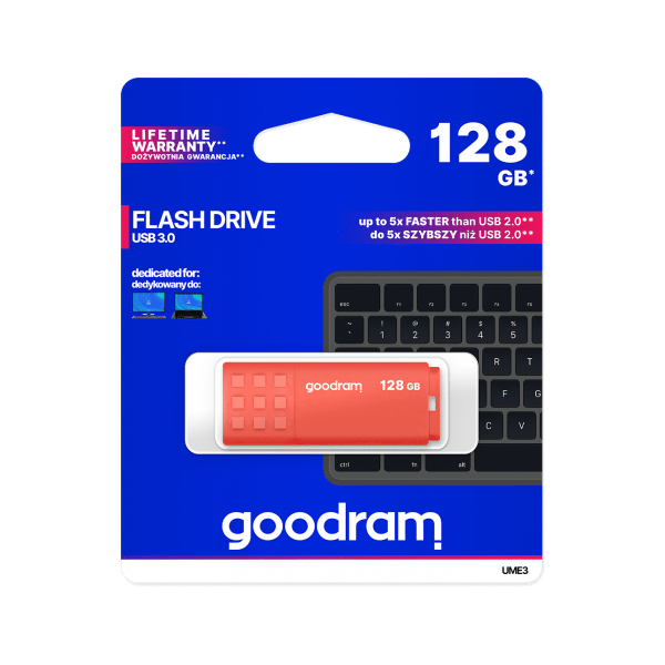 Pendrive Goodram USB 3.2 128GB pomarańczowy