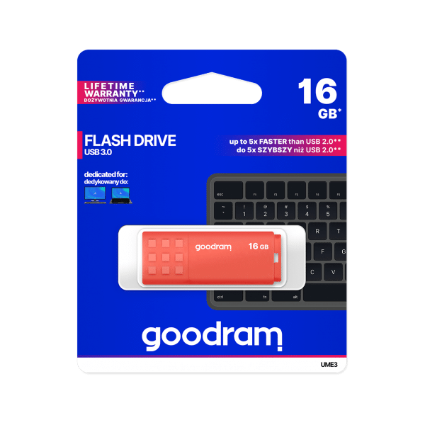 Pendrive Goodram USB 3.2 16GB pomarańczowy