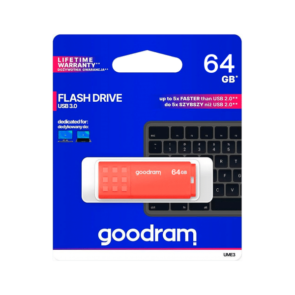 Pendrive Goodram USB 3.2 64GB pomarańczowy