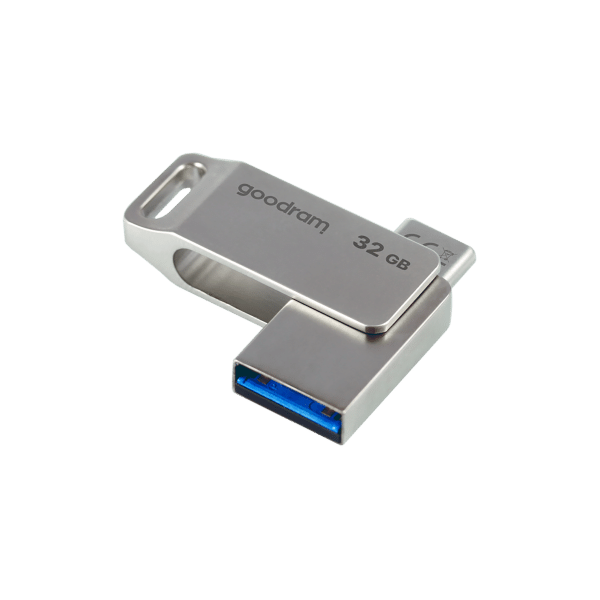 Pendrive Goodram USB + USB C 32GB srebrny