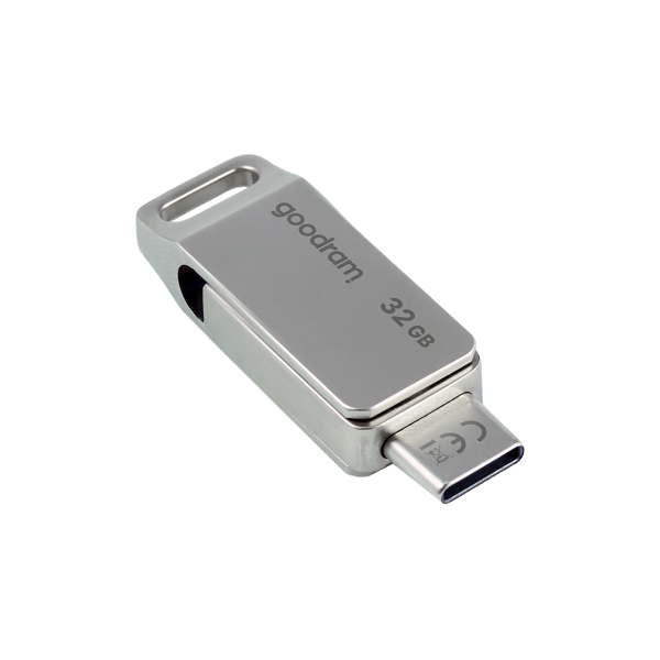Pendrive Goodram USB + USB C 32GB srebrny