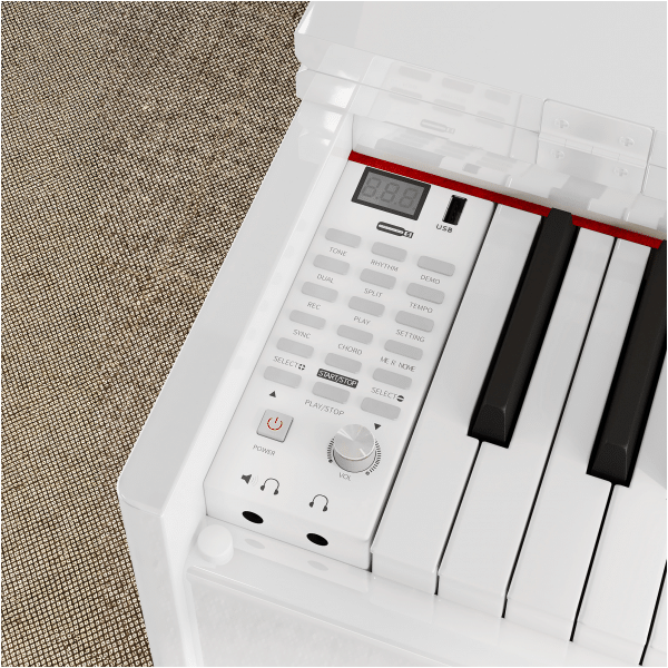 Pianino cyfrowe Kruger&Matz KMDP-135 , kolor biały połysk