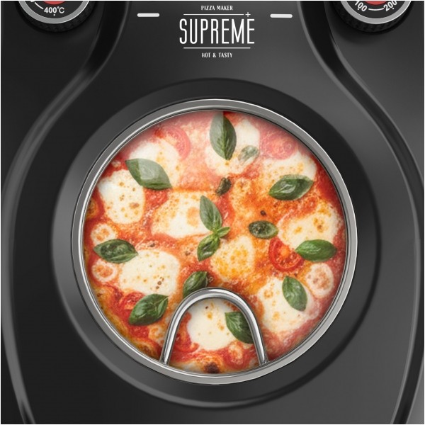 Piec do pizzy TEESA SUPREME, 1200 W, 32 cm , okienko , wyjmowany kamień