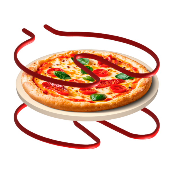 Piec do pizzy TEESA SUPREME + , 1200 W, 32 cm , okienko , wyjmowany kamień, sterowanie dwiema grzałkami