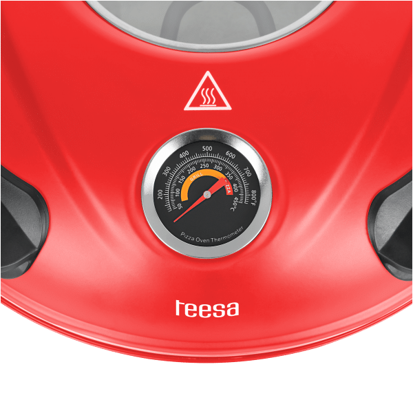 Piec do pizzy TEESA SUPREME + , 1200 W, 32 cm , okienko , wyjmowany kamień, sterowanie dwiema grzałkami
