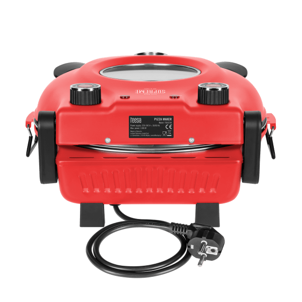 Piec do pizzy TEESA SUPREME + , 1200 W, 32 cm , okienko , wyjmowany kamień, sterowanie dwiema grzałkami