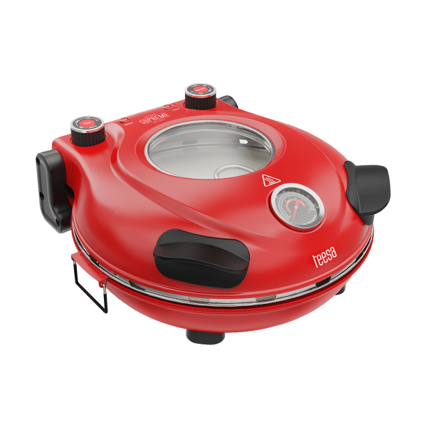 Piec do pizzy TEESA SUPREME + , 1200 W, 32 cm , okienko , wyjmowany kamień, sterowanie dwiema grzałkami