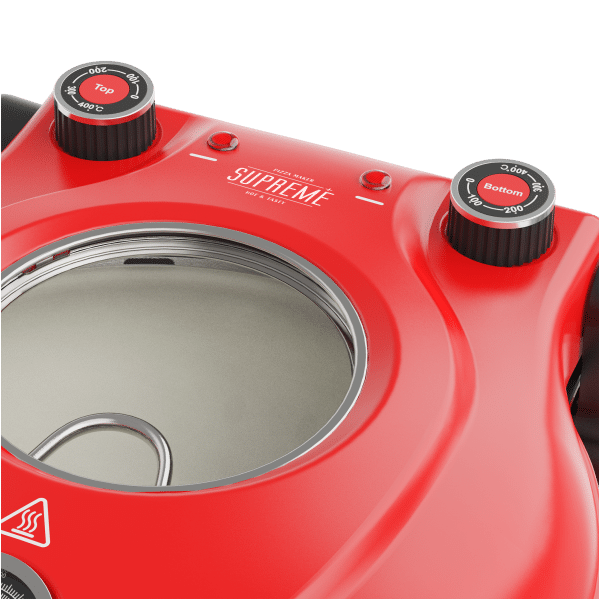 Piec do pizzy TEESA SUPREME + , 1200 W, 32 cm , okienko , wyjmowany kamień, sterowanie dwiema grzałkami