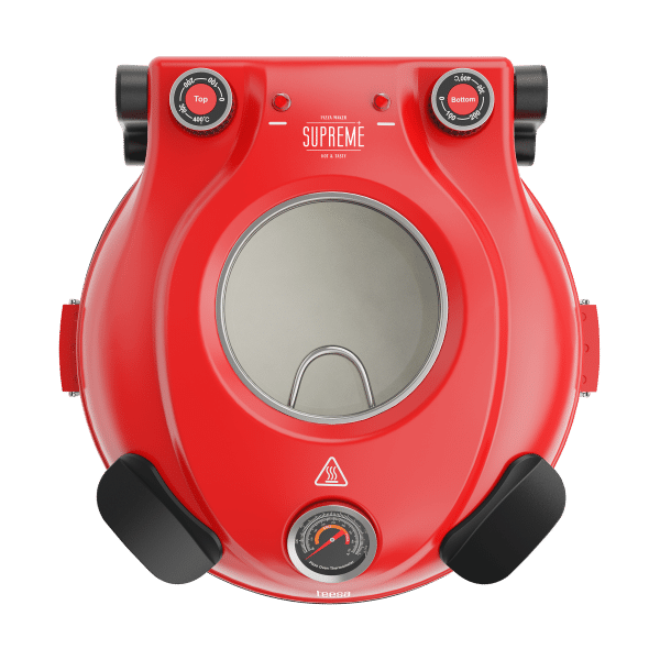 Piec do pizzy TEESA SUPREME + , 1200 W, 32 cm , okienko , wyjmowany kamień, sterowanie dwiema grzałkami