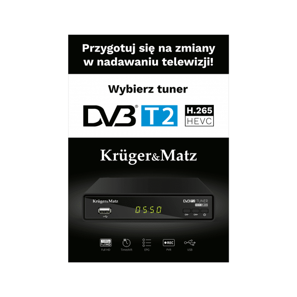 Plakat Kruger&Matz Tuner DVB-T2