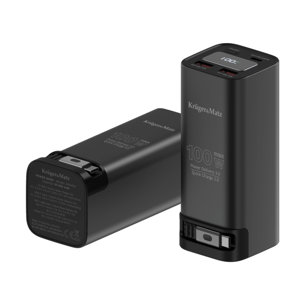 PowerBank Kruger&Matz 20000 mAh Li-ion 100W z funkcją QC oraz PD