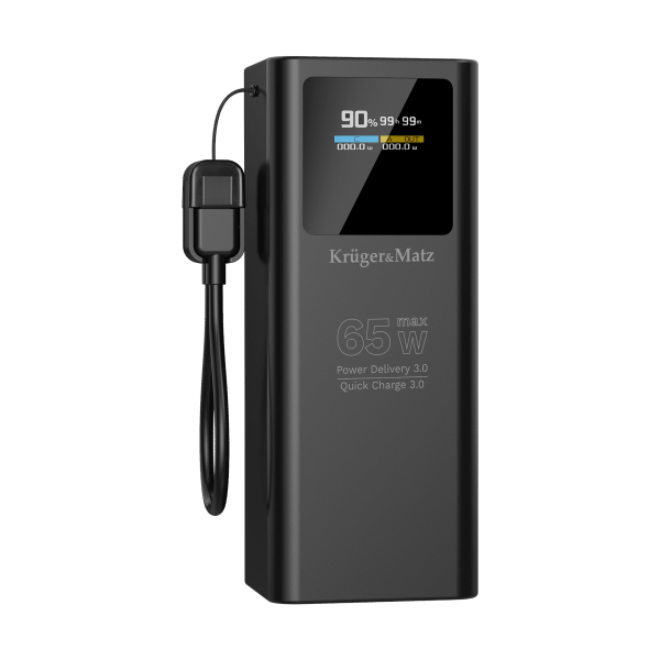 PowerBank Kruger&Matz 20000 mAh Li-ion 65W z funkcją QC oraz PD
