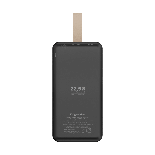 PowerBank Kruger&Matz 30000 mAh Li-ion z funkcją QC oraz PD