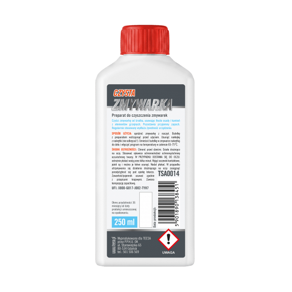Preparat do czyszczenia zmywarek 250ml TEESA